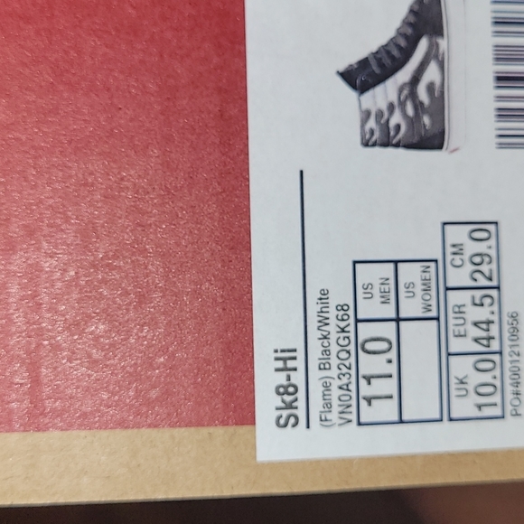 New Vans White Flame sk8-Hi size 11 mn - Picture 8 of 9